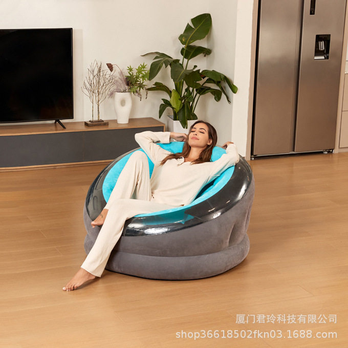 INTEX66582充气沙发床单人创意懒人沙发座椅简易躺椅午睡躺椅图片