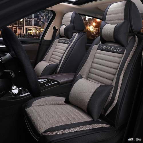 途LEKD朗境POLO桑塔纳用浩纳全四季专汽车坐垫网红亚麻观包座套