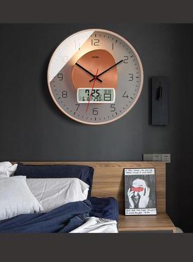 钟表挂钟客厅家用时尚2025新款简现代钟时免打约孔创MBE92911意英