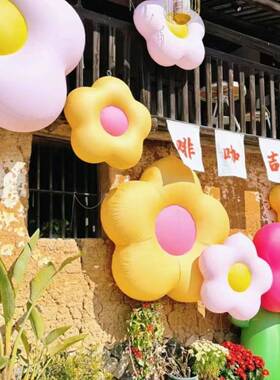 充气朵PC气模V仿真卉花植物网红花打卡装饰发光花瓣商场悬挂65465