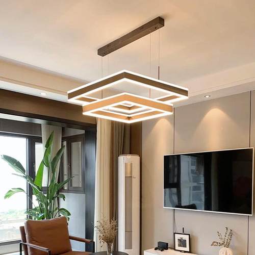 网红客厅吊LLF灯形轻方奢后现代简约大卧气大厅餐厅室创主意灯具