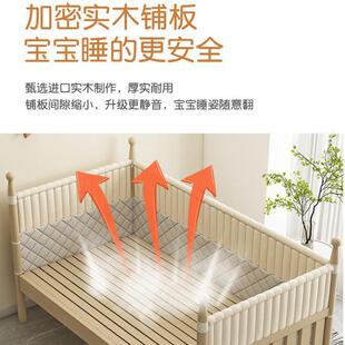 实木儿童床高护栏婴儿宝公主床边床加宽侧宝边大小床拼接升PVZ床