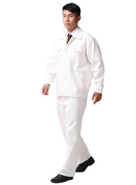 棉白色电装焊服帆布工作加厚防火服套987电服白色纯棉焊工作服服