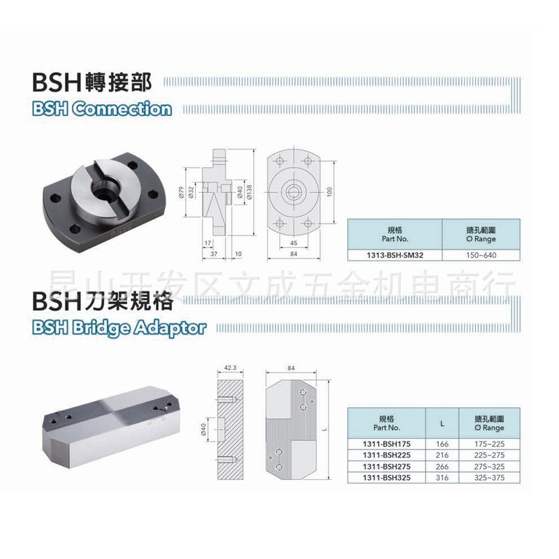 丸荣BSH/BST刀架转接部配件