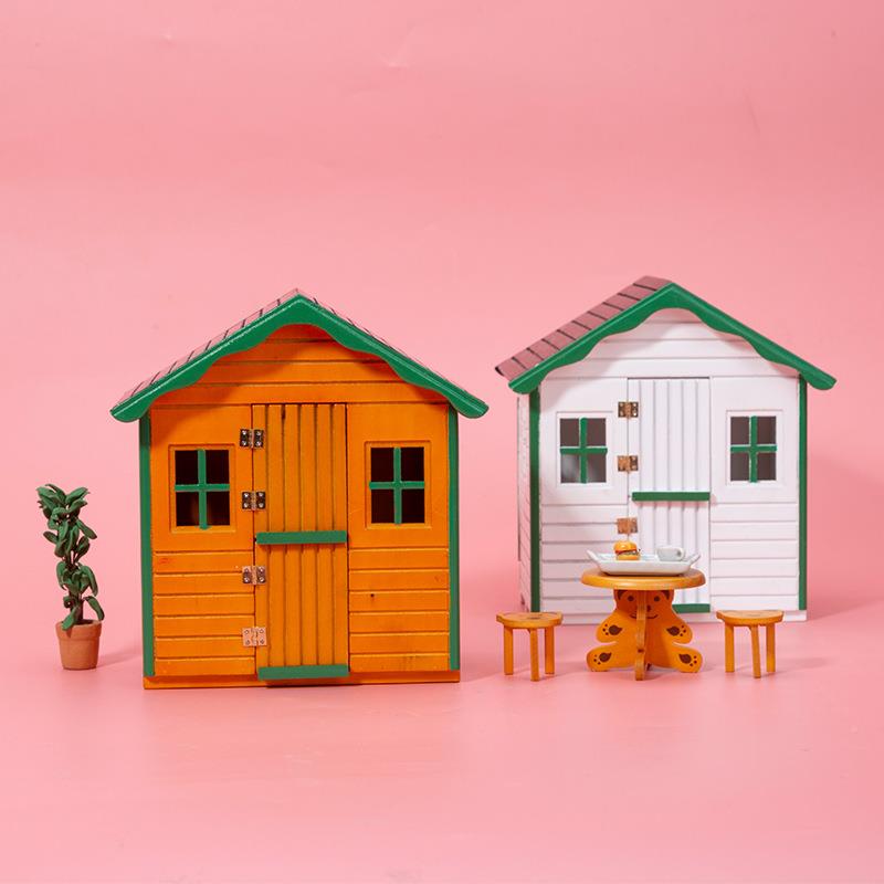 001291：12娃娃DOLLHU屋SE迷你家具儿O童家过家小屋可爱袖珍别墅