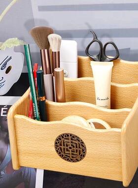 简约桌230729-0面多功实多格收纳盒书房能办木公桌笔筒木质化物妆