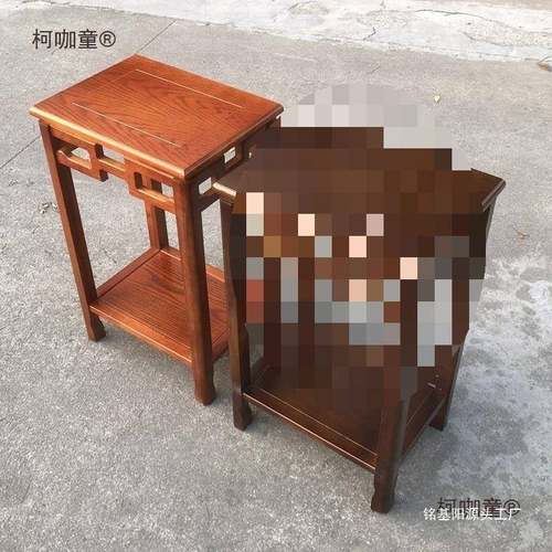 实木形架盆鱼缸架茶几边几景架花摆BGL件桌工艺品奇石中式长方麦