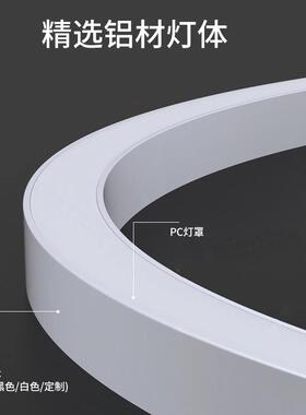 LD拼接S形状吊上灯办VHG公室健身房店铺堂下发大光弧形工程灯E具