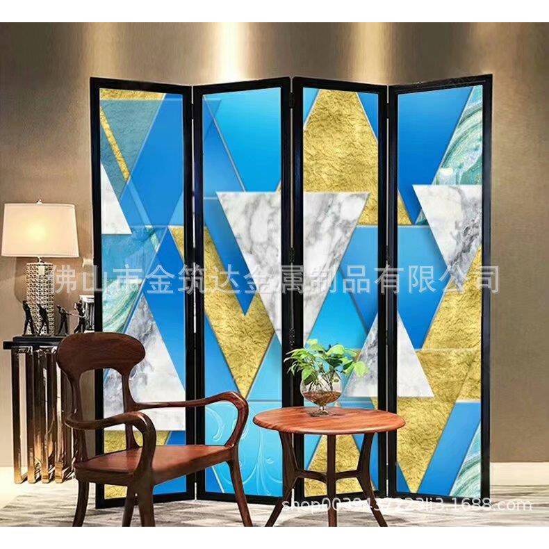 FJY酒店不锈钢办边框硬软包皮雕屏屏风酒包店家居公风隔断玄关