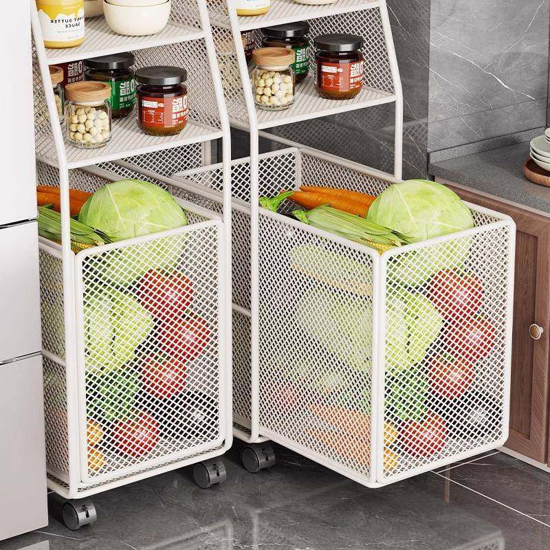 夹缝纳纳置物架多层落地厨房家收用收柜超间BQX窄卫生边柜厕所整