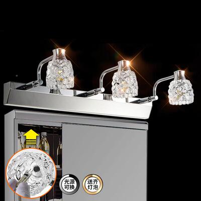 浴化室柜镜前灯卫生间ed镜欧式水l晶妆灯小柜M1007灯泡梳妆台壁灯