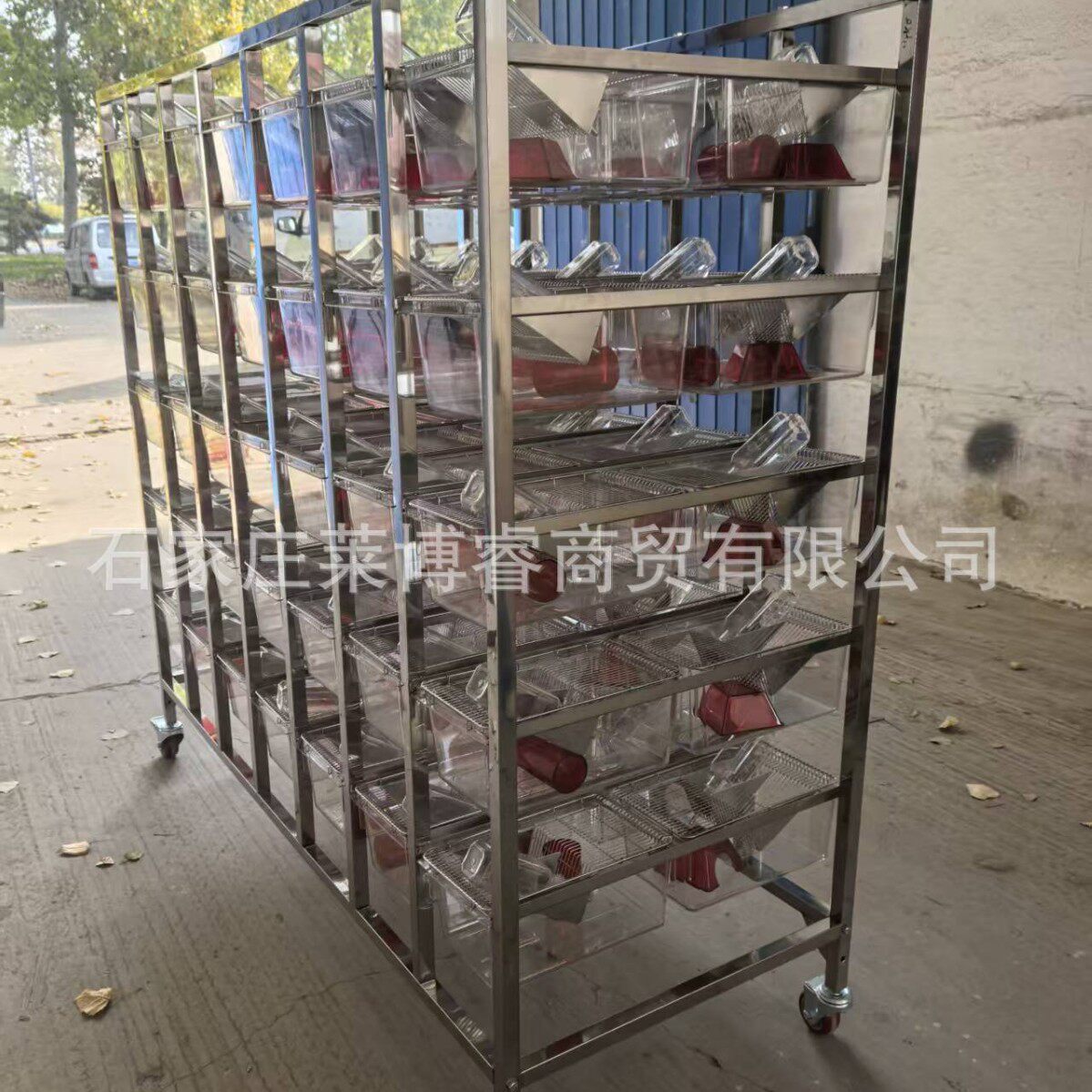 厂家直供不锈钢实验鼠笼架 双面挂式CP3实验室小鼠笼架