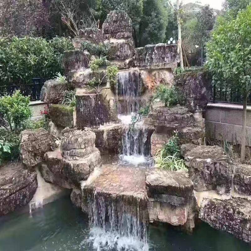 天龟纹石产地直发32庭院假山流水景观工程龟造景纹石假山然设计