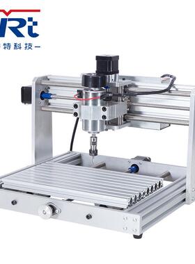 雕桌面小数控刻机3CNC301800W电机主轴D型IY迷你激数控雕刻机木光