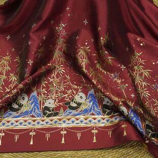 新中式花马DX4188-9面裙妆年布料国马风秋冬甲提花服面料