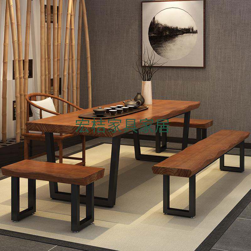 实木茶椅餐厅长凳餐椅家用现代简约长椅子长条板凳客厅阳台休闲椅