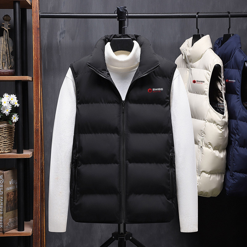 瑞士军工马甲男短款立领2025冬季新款坎肩石墨烯保暖外穿背心马夹,男装,常规马甲,淘宝优惠券,粉丝福利购,淘宝优惠卷