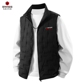 SWISS 轻薄白鸭绒保暖背心潮 2025新款 SKITIE瑞士军工马甲男款 冬季
