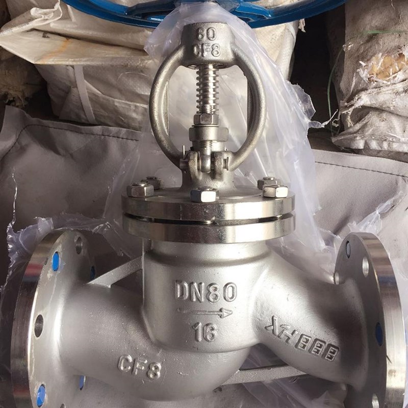 304 316L不锈钢法兰停止阀 J41W-16P RL DN25 32 40 50 65 80 100