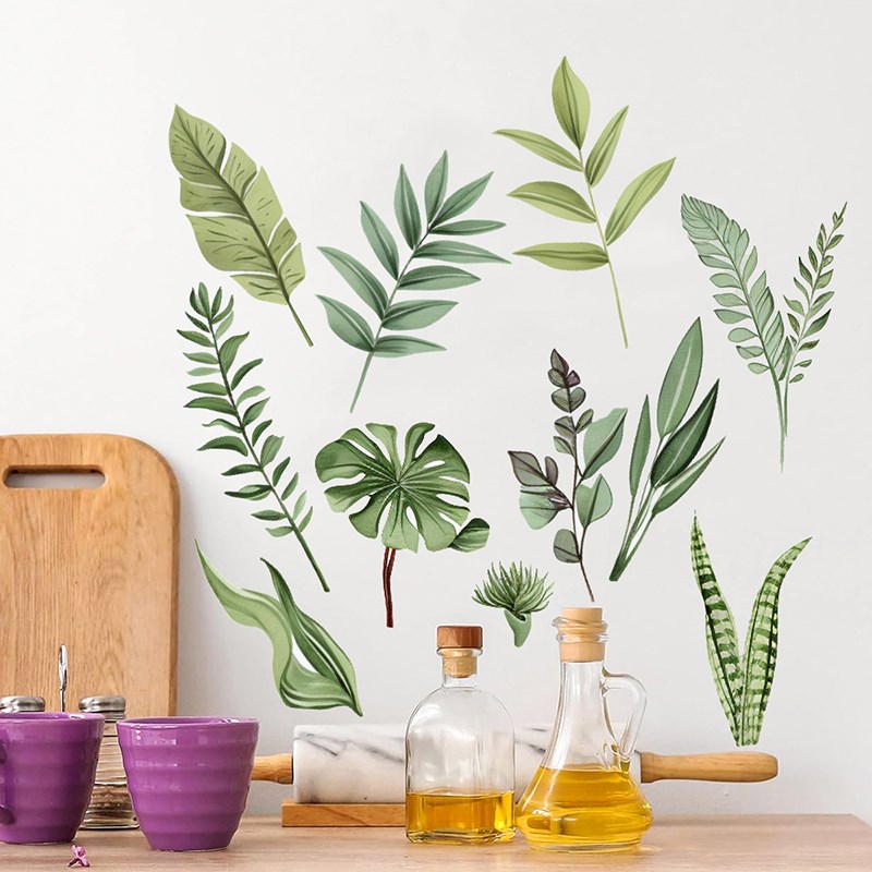 藤蔓墙贴创意清新墙边客厅卧室植物贴纸北欧墙壁贴画装饰家居文艺