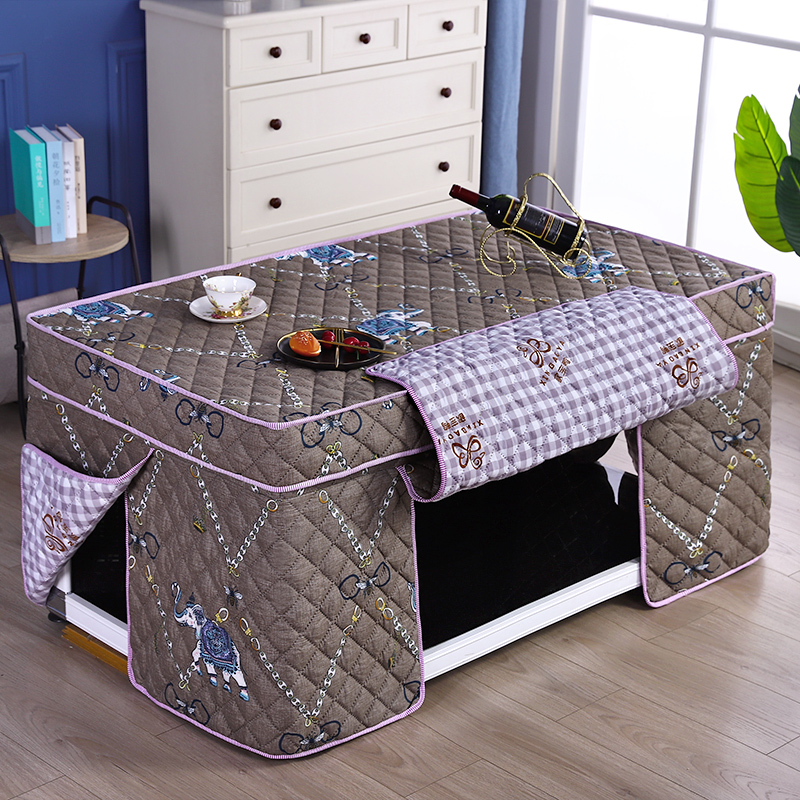 新款烤火卓罩套加厚电炉罩长方形茶几桌布罩电暖炉套取暖桌罩掀盖