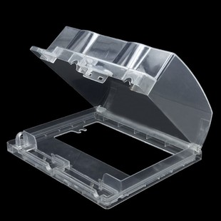 86型二联透明防水盒并排连体开关插座防溅带锁加高二位挡水卫生间