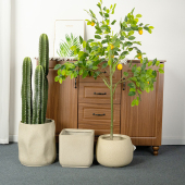 镁泥花盆简约艺术客厅商场室内外落地北欧特大号绿植物盆栽水泥盆