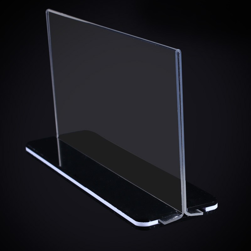 A3台卡台牌亚克力立牌透明双面横版餐厅二维码桌牌桌签台签展示牌