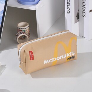 麦门创意文具收纳盒可爱皮革防水大容量学生笔袋小众文创铅笔盒男