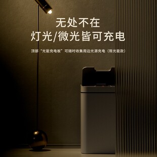 光能智能垃圾桶15L大容量 自动感应+踢踏功能家用轻奢款