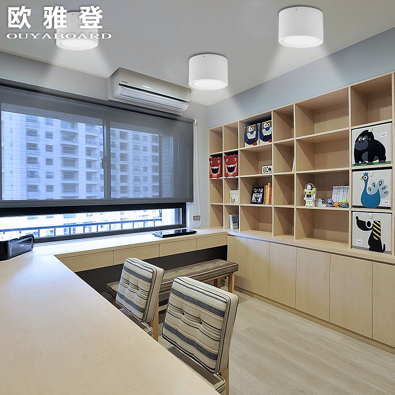 led明装筒灯12W 吸顶吊线射灯7W圆形免开孔客厅过道店铺天花灯18W