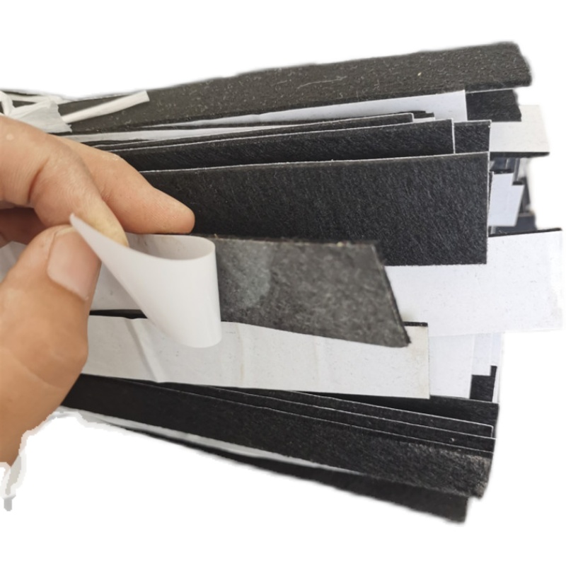 定制背胶毛毡条减震防尘工业耐磨圈毛毡垫隔音装饰自粘块毛毡绒布