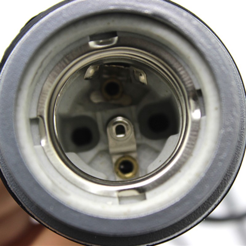 保温加热户外防水灯头灯座螺口灯口E27耐高温陶瓷灯头纯铜线组合