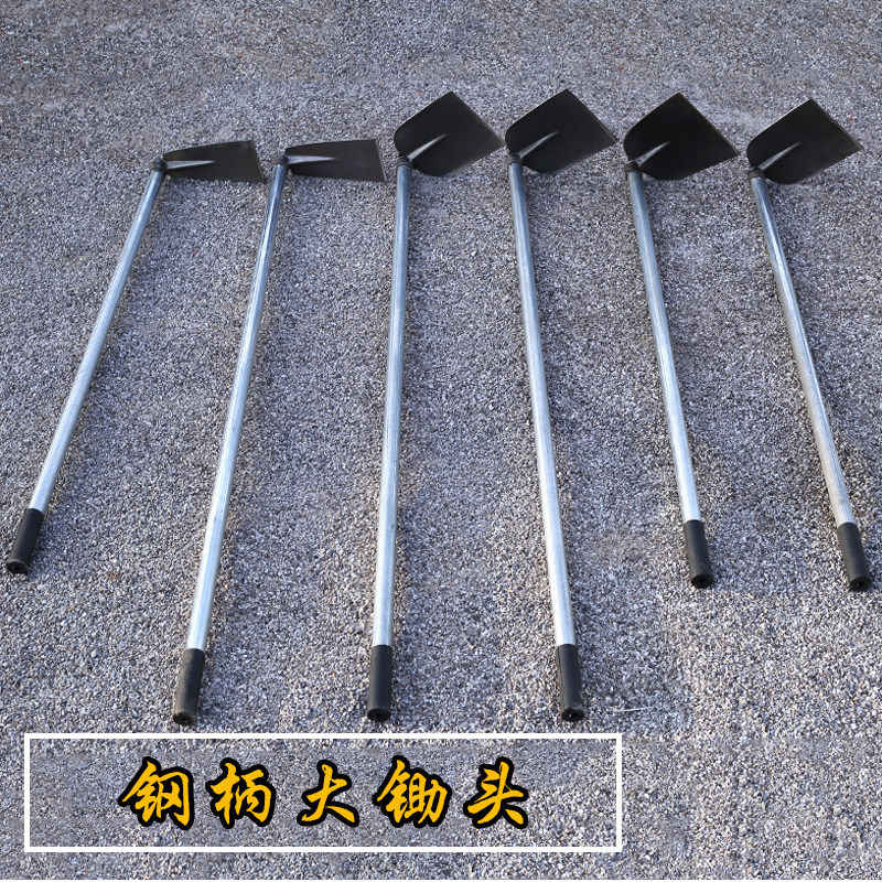 军印锄头除草专用农具种菜翻地长柄除草挖笋农用园艺钢锄大宽锄头图片