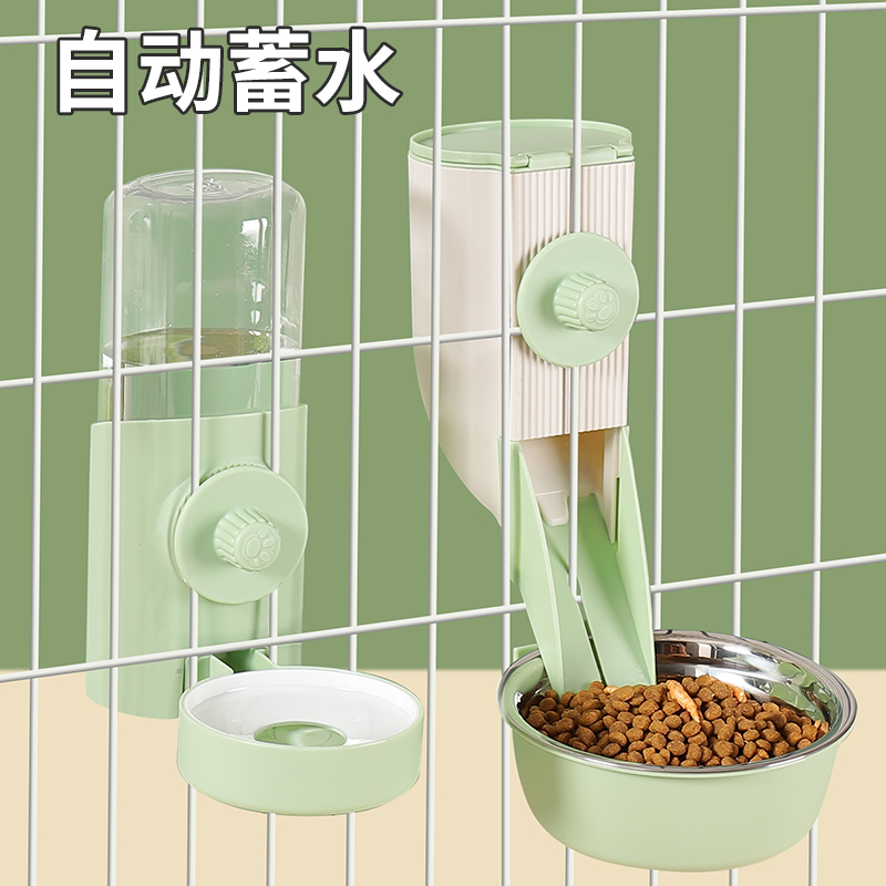猫咪挂式饮水机喂食器狗狗自动喝水器悬挂笼子碗食盆兔子宠物用品
