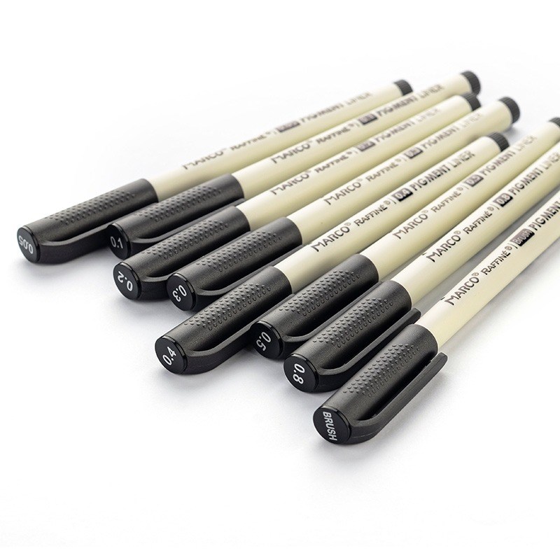 马可针管笔美术勾线笔学生幼儿园手绘中性笔绘画笔绘图笔漫画笔描