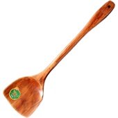 木质锅铲子木头炒菜铲不粘锅专用木铲平底锅铲实木铲长柄不伤锅体