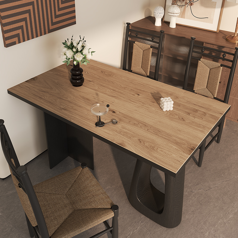 轻奢高级感木纹风防烫免洗桌布