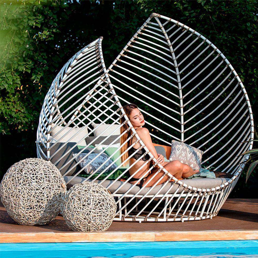 藤编沙发圆形大躺床休闲户外花园庭院度假酒店简约防雨晒露天家具,3C数码配件,其它配件,淘宝优惠券,粉丝福利购,淘宝优惠卷