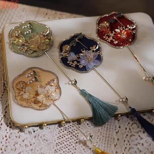 G3V秀禾扇小巴掌扇晨袍造型拍照婚礼道具古风汉服新娘迷你扇子小