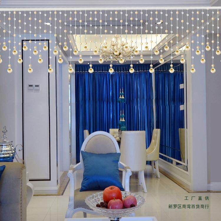 水晶珠帘客厅玄关隔断帘餐厅卧室门帘卫生间装饰挂帘子新款免打孔