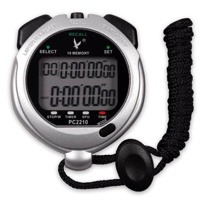 秒表计时器 天福秒表PC2210 2排10道 裁判电子运动跑步倒计时