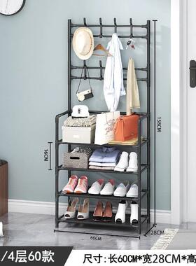 A简落地AUZ衣鞋帽置易架一组合家用门口物多层卧室客厅不锈体钢鞋
