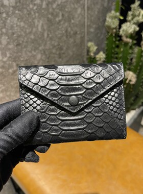 真皮小巧卡包迷你女式防消磁蛇纹证件包多功能韩版零钱包超薄卡夹