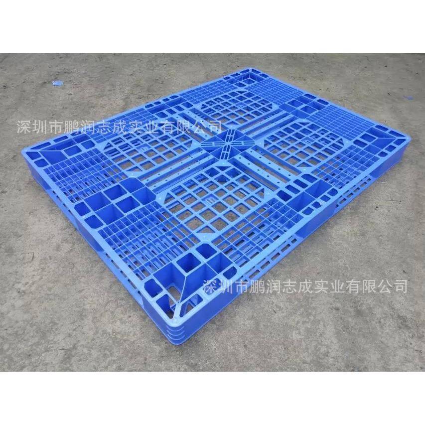 大号塑胶田字网格卡板、1550*1150*125mm、蓝色新料塑料栈板托盘