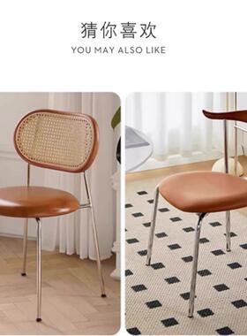 椅实木锈靠背飞鸟椅子不钢餐创意ins风小北欧户型复古椅复古WBO北