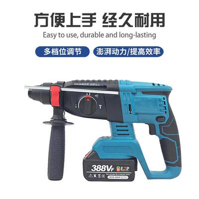 无刷充电式工电锤击钻锂电池多功能无线锤电钻冲电镐电动具62005