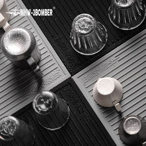 MHW-3BOMBER轰炸机吧台垫子 咖啡杯滤水垫 硅胶垫 防滑隔热沥水垫