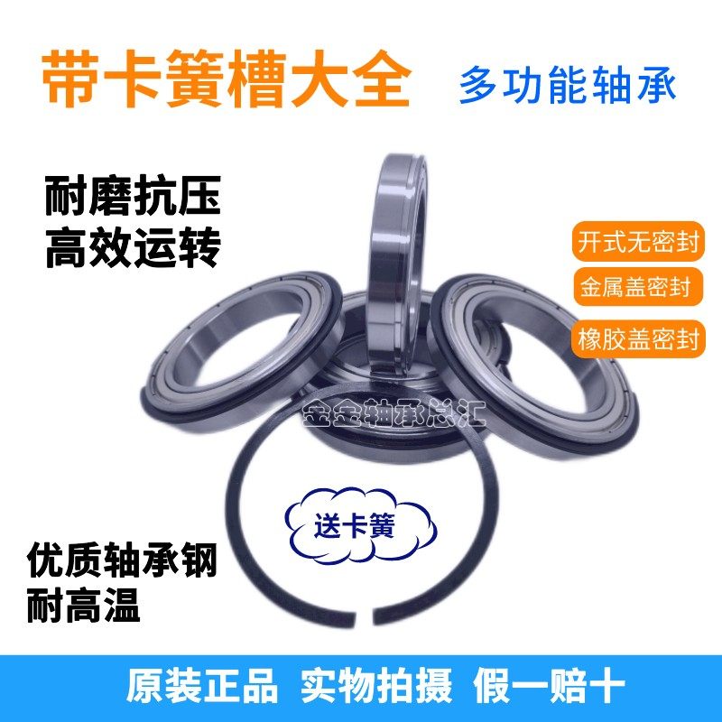 瓦房店带卡簧槽轴承6212 6213 6214 6215 6216 6217 6218N 2RSZNR