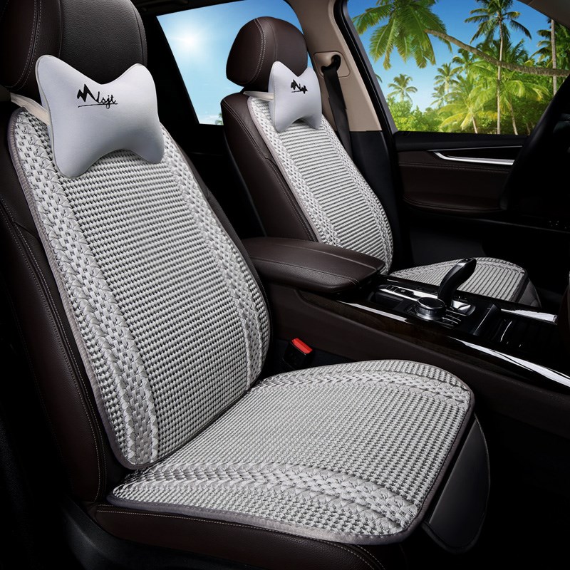 汽车坐垫夏季单片冰丝凉垫通用无靠背三件单个后排透气四季座垫
